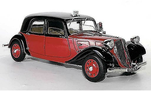 Citroen Traction 11 1/18 Solido B Taxi rouge/noire 1938 miniature