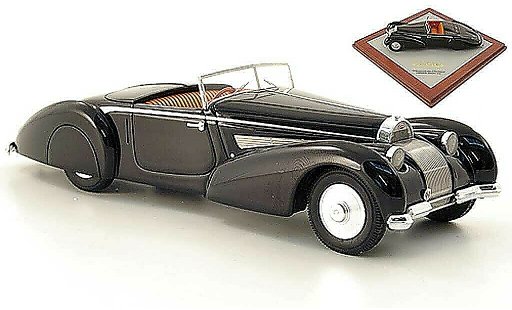 Bugatti 57 cabriolet 1/43 Luxcar Voll & Ruhrbeck noire ouvert 1939 miniature