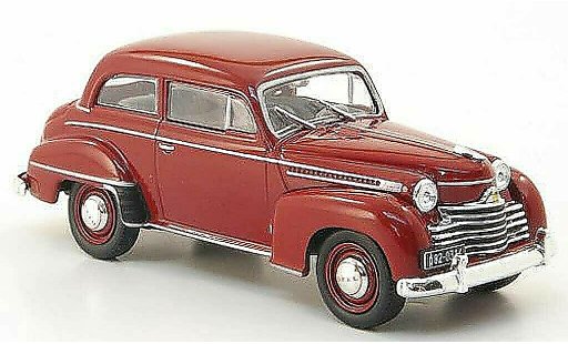Opel Olympia Base 1/43 WhiteBox Berline rouge 1951 miniature