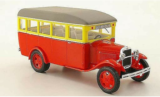 Gaz 03-30 Base 1/43 Nash Avtoprom rouge/jaune/grise miniature