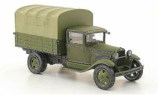 Gaz AA Pritsche 1/43 Nash Avtoprom plateau olive avec oliver Plane miniature