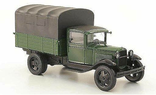 Gaz AA Pritsche 1/43 Nash Avtoprom plateau verte avec griseer Plane miniature
