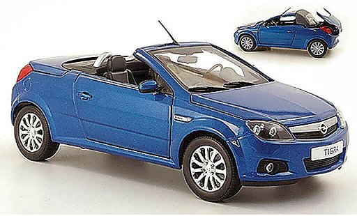 Opel Tigra Twintop Twin Top 1/18 Norev twintop bleu/grise metallized miniature