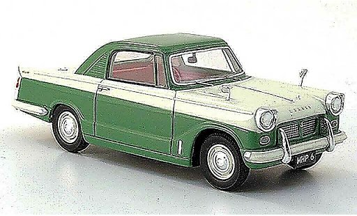 Triumph Herald 1200 Coupe 1/43 Silas Models verte/blanche 1963 miniature