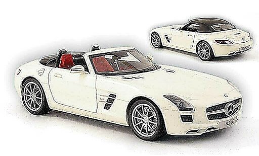 Mercedes SLS roadster 1/18 Minichamps amg (r197) blanche 2011 miniature