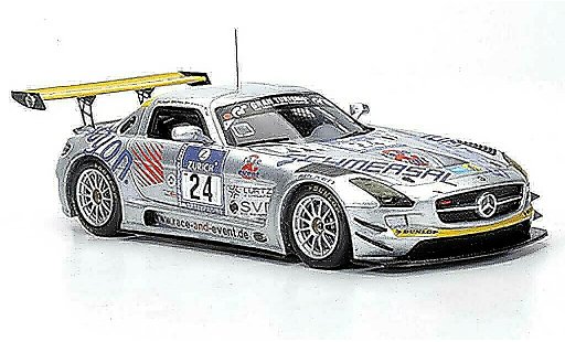 Mercedes SLS GT3 1/43 Minichamps AMG No.24 Race & Event Tiger / Geulen / Schmersal / Frers 24h ADAC Nurburgring 2011 miniature