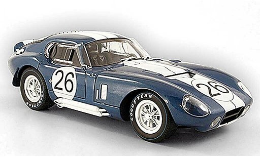 Shelby Daytona Coupe Base 1/18 Shelby Collectibles no.26 bleu 1965 miniature