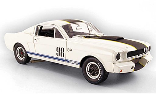 Shelby GT 350 1965 1/18 Shelby Collectibles r no.98 bp blanche/noire miniature