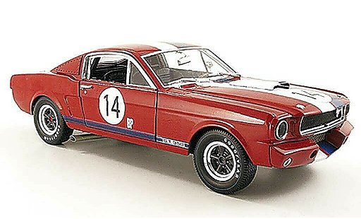 Shelby GT 350 1965 1/18 Shelby Collectibles r no.14 bp rouge/blanche/bleu miniature