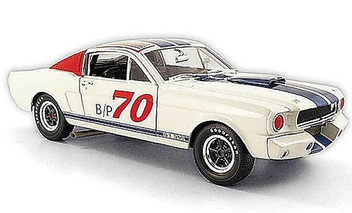 Shelby GT 350 1965 1/18 Shelby Collectibles r no.70 bp blanche/rouge/bleu miniature