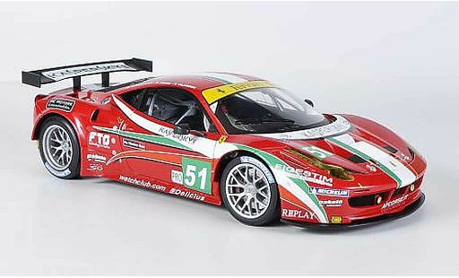 Ferrari 458 Italia GT2 1/18 Hot Wheels Elite No.51 AF Corse 24h Le Mans (Elite) 2011 Fisica/Bruni/Vilander miniature
