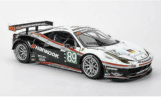 Ferrari 458 Italia GT2 1/18 Hot Wheels Elite No.89 Farnbacher Racing Hankook Farnbacher / Simonsen / Keen 24h Le Mans 2011 miniature