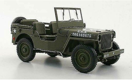 Jeep Willys Militaire 1/18 Welly U.S. Army olivverte miniature