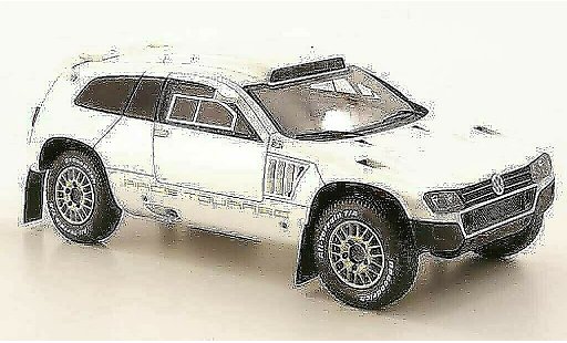 Volkswagen Touareg Dakar 1/43 Spark Race 3 blanche Qatar Edition 2011 miniature