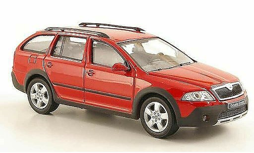 Skoda Octavia Combi 1/43 Abrex Scout rouge miniature