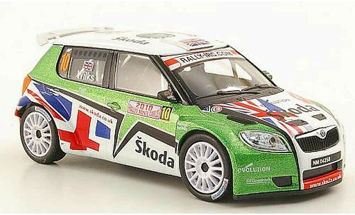 Skoda Fabia S2000 1/43 Abrex No.10 Wilks/Pugh Rally Monte Carlo 2010 miniature