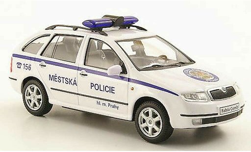 Skoda Fabia Combi 1/43 Abrex Mestska Policie Praha Police Prag miniature