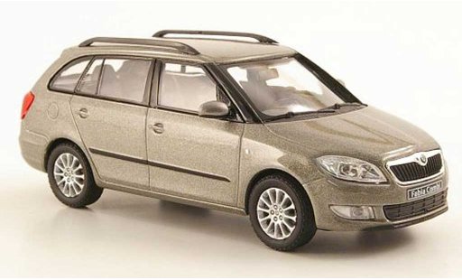 Skoda Fabia II 1/43 Abrex grisebeige miniature