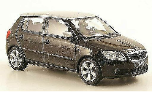 Skoda Fabia II 1/43 Abrex noire avec grise nem toit 2006 miniature