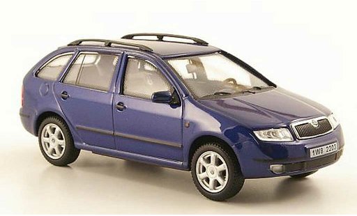 Skoda Fabia Base 1/43 Abrex bleu miniature