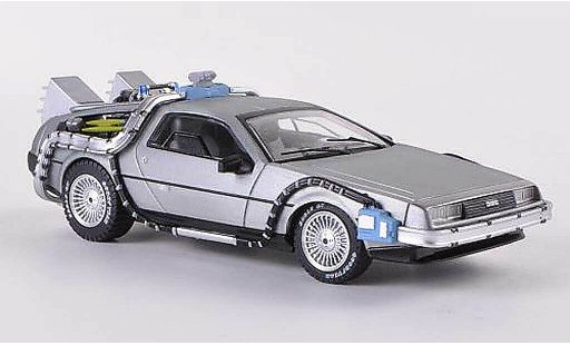 De Lorean futur I Time Machine 1/43 Hot Wheels Elite DMC-12 Back to the Future miniature