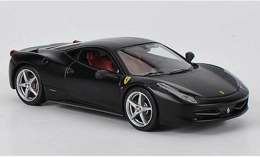Ferrari 458 Italia 1/43 Hot Wheels Elite matnoire miniature