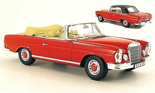 Mercedes 280 1969 1/18 Norev SE Cabriolet (W111) rouge miniature