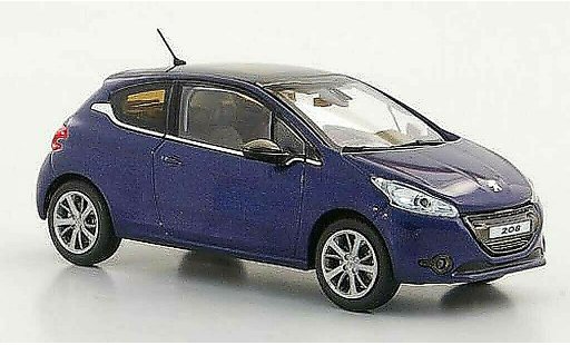 Peugeot 208 Base 1/43 Norev bleu 3-portes miniature