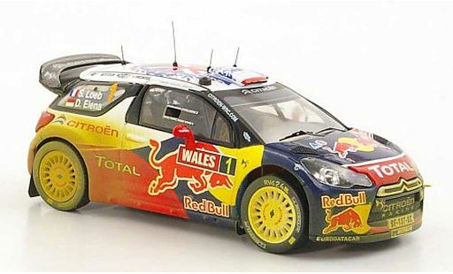 DS Automobiles DS3 WRC 2011 1/43 IXO No.1 Red Bull - Total S.Loeb / D.Elena Rally Wales miniature