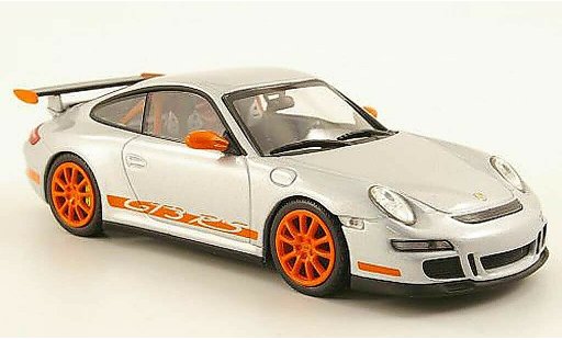 Porsche 911 GT3 RS 1/43 Minichamps grise /orange miniature