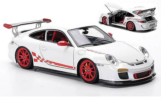 Porsche 911 GT3 RS 1/43 FrontiArt 2010 blanche/rouge miniature