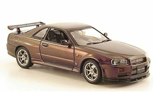 Nissan Skyline R34 1/43 Autoart GT-R lilas 1999 miniature