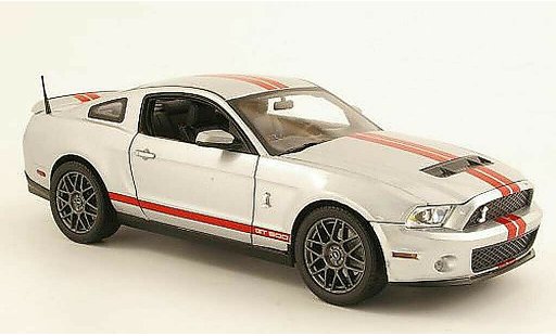 Shelby GT 500 2011 1/18 Shelby Collectibles grise metallisee/rouge miniature