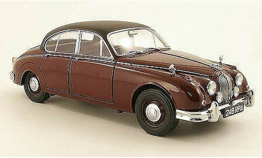 Jaguar MK 2 1/18 Model Icons Inspector Morse rouge/noire RHD miniature