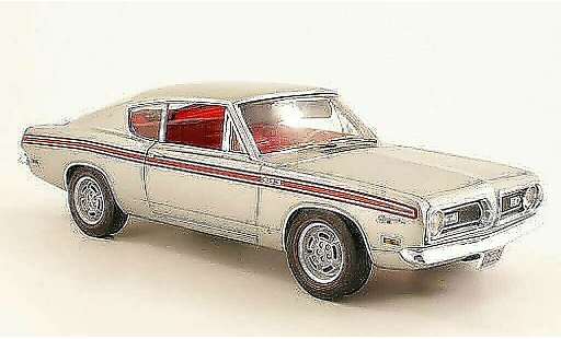 Plymouth Barracuda 1969 1/18 Highway 61 383 Formula S grise metallisee miniature