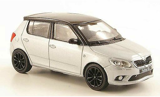 Skoda Fabia II 1/43 Abrex grise avec noireem toit et Felgen 2010 miniature