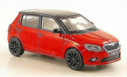Skoda Fabia II 1/43 Abrex rouge avec noireem toit et Felgen 2010 miniature