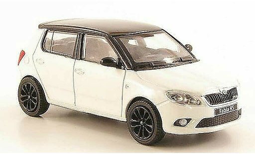 Skoda Fabia II 1/43 Abrex blanche avec noireem toit et Felgen 2010 miniature