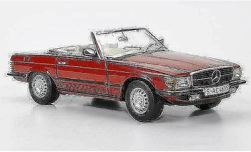 Mercedes 350 Base 1/18 Sun Star rouge 1977 miniature