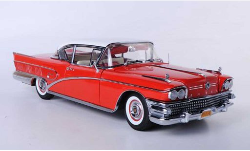 Buick Limited Coupe 1/18 Sun Star Hardtop rouge/blanche 1958 miniature