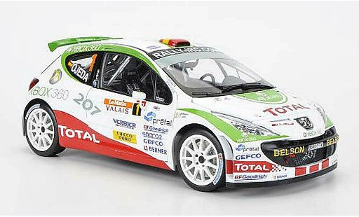 Peugeot 207 S2000 1/18 Sun Star No.1Total/XBOX 360 Rally Internatinal du Valais IRC 2007 E.G.Ojeda/J.Barrabes miniature