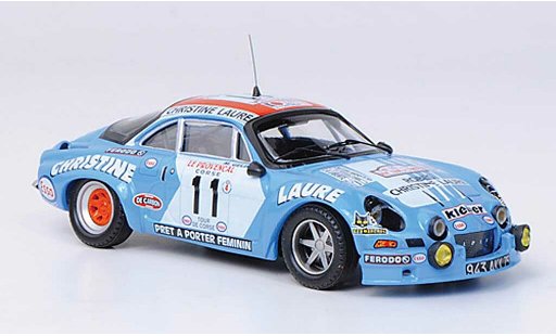 Alpine A110 rallye 1/43 Trofeu No.11 Christine Laure J.Henry / M.Gelin Tour de Corse 1975 miniature