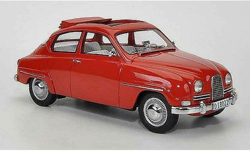 Saab 96 Base 1/18 Neo rouge geoffnetes Schiebetoit 13 miniature
