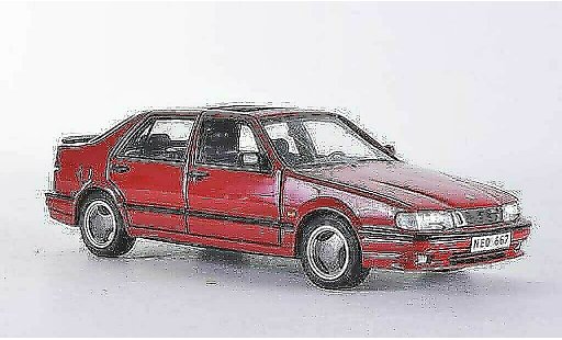 Saab 9000 CS 1/43 Neo Aero rouge 1995 miniature