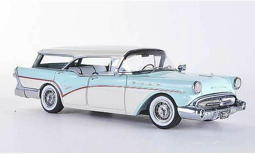 Buick Century Caballero 1/43 Neo Estate blanche/bleu 1957 miniature