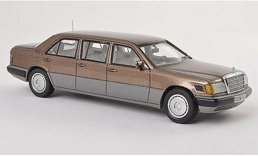 Mercedes 250 Base 1/43 Neo grise Lang (V124) brun/gris miniature