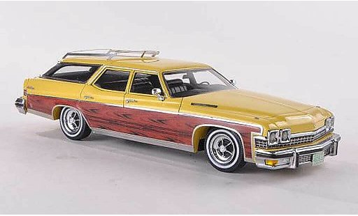 Buick Estate Station Wagon 1/43 Neo jaune/Holzoptik 1974 miniature