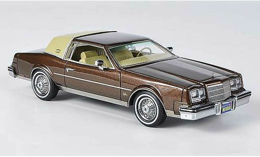 Buick Riviera coupe 1/43 Neo 1982 marron/beige miniature