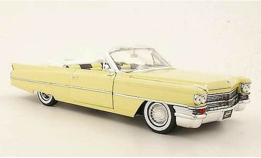 Cadillac Deville Convertible 1/18 Jada Toys Cabriolet jaune 1963 miniature