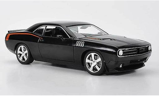 Plymouth Cuda Concept 1/18 Highway 61 HEMI noire avec orangener Dekoration miniature